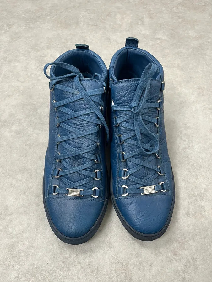 Balenciaga Arena Blue High Leather Sneakers YfhKTob 1