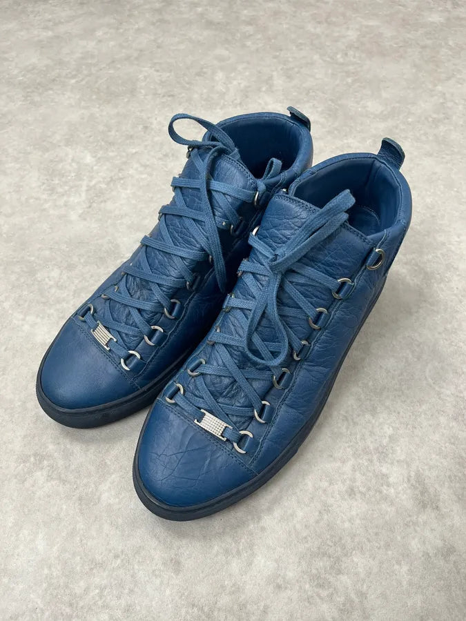 Balenciaga Arena Blue High Leather Sneakers YfhKTob 2