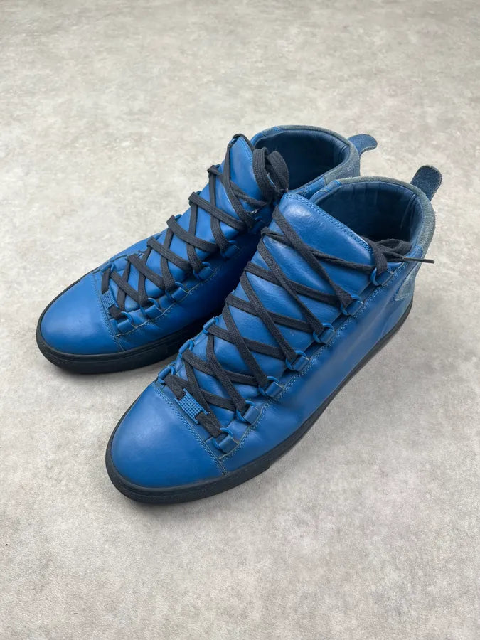 Balenciaga Arena Blue Sude Leather High Sneakers vBPvVAI 2