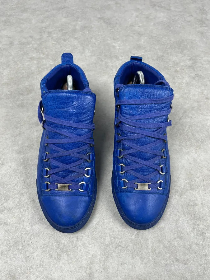 Balenciaga Arena Blue High Leather Sneakers seJEkcS 1