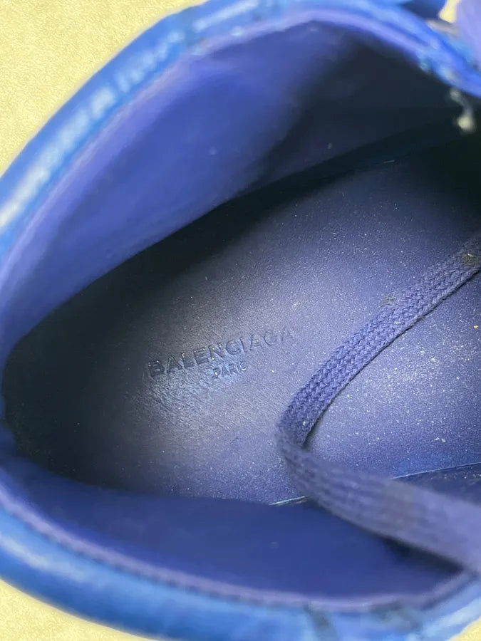 Balenciaga Arena Blue High Leather Sneakers seJEkcS 7