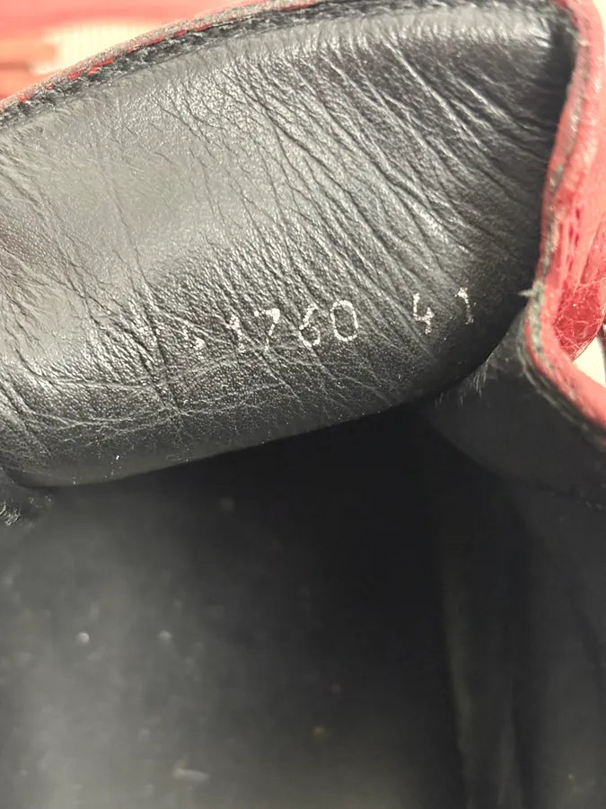 Balenciaga Arena Bordeaux Red High Leather Sneakers mqKYJtc 8