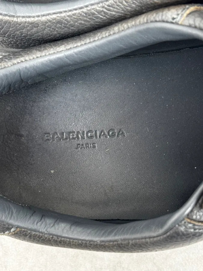 Balenciaga Arena Grey Grained Leather Sneakers KqJUicl 6