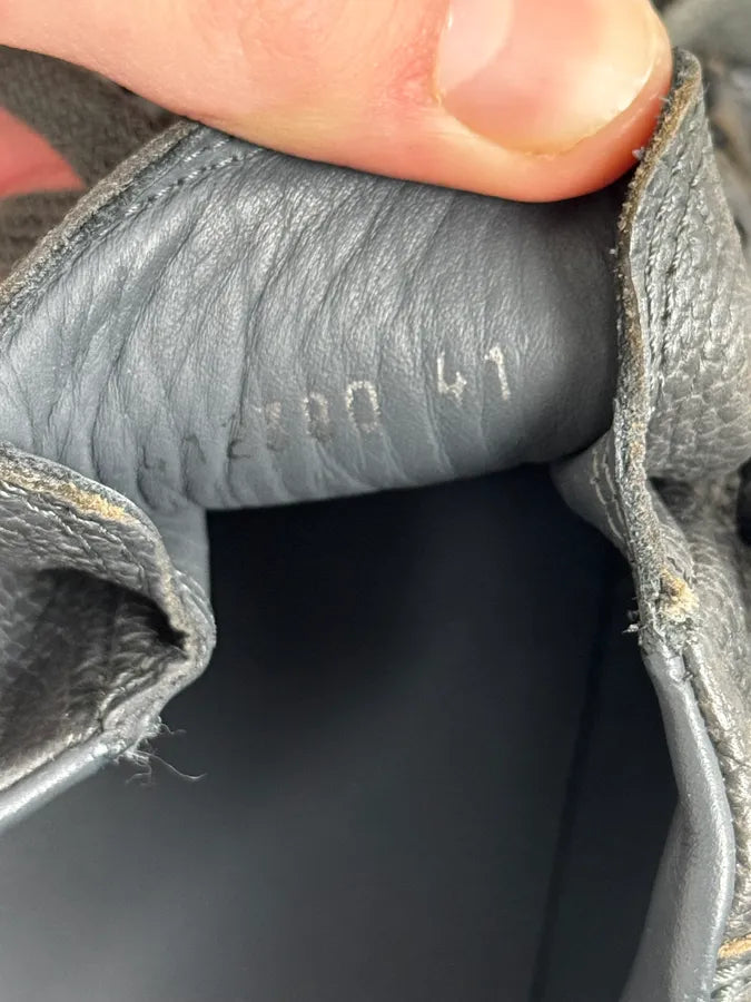 Balenciaga Arena Grey Grained Leather Sneakers KqJUicl 7