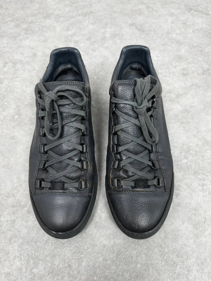 Balenciaga Arena Grey Grained Leather Sneakers KqJUicl 1