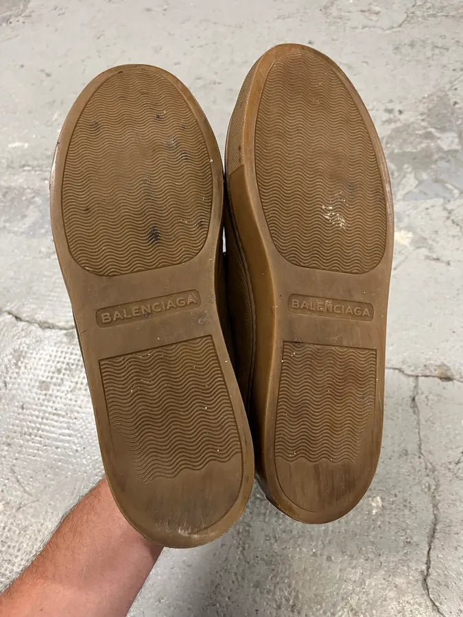 Balenciaga Arena Brown Leather Low Sneakers (42eu/us8.5) UkhFMdu 6