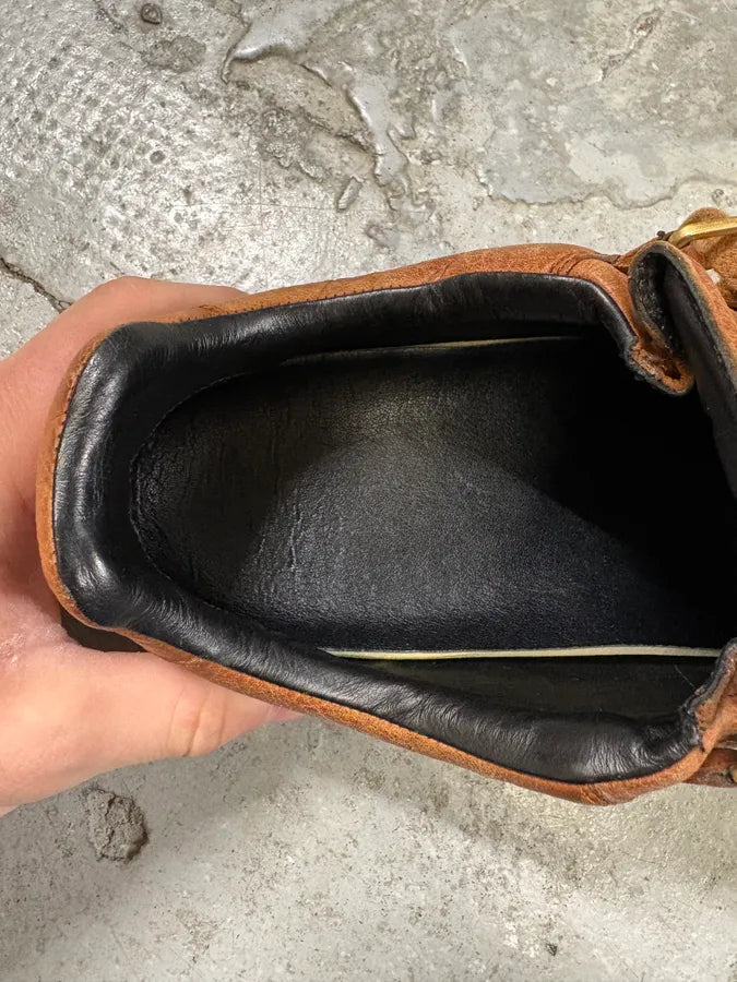 Balenciaga Arena Brown Low Leather Sneakers iTHLpzS 8