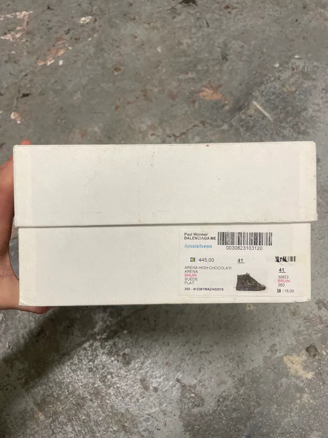 Balenciaga Arena Brown Suede Leather High Sneakers (42.5eu/us9) nWZlNZm 11