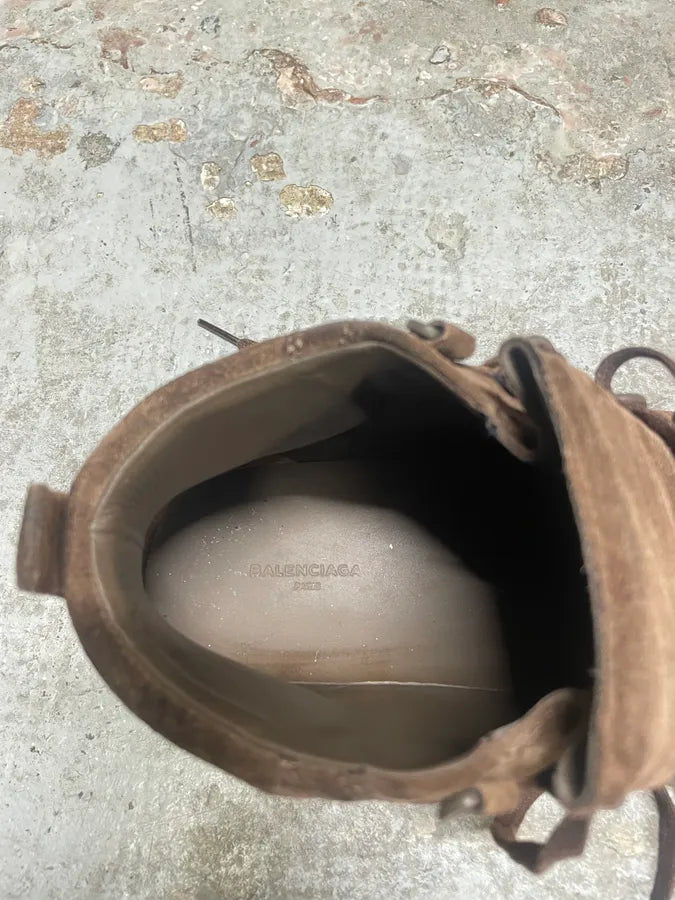 Balenciaga Arena Brown Suede Leather High Sneakers (42.5eu/us9) nWZlNZm 9