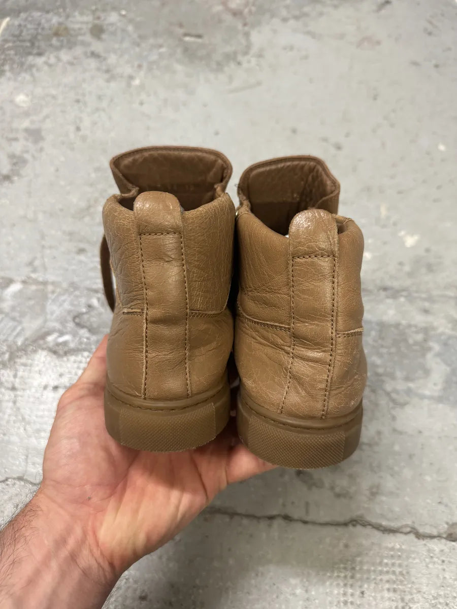 Balenciaga Arena Camel Leather High Sneakers gYqpzxZ 4