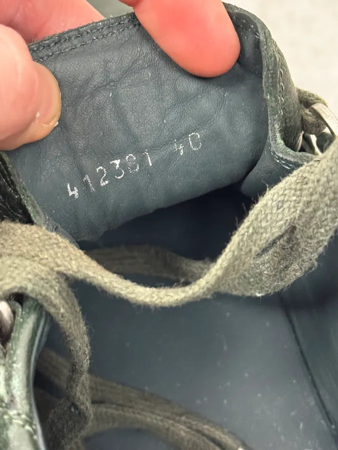 Balenciaga Arena Dark Green High Leather Sneakers keMOGYV 5