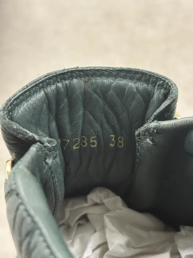 Balenciaga Arena Dark Green Low Leather Sneakers ZoPmKQn 8