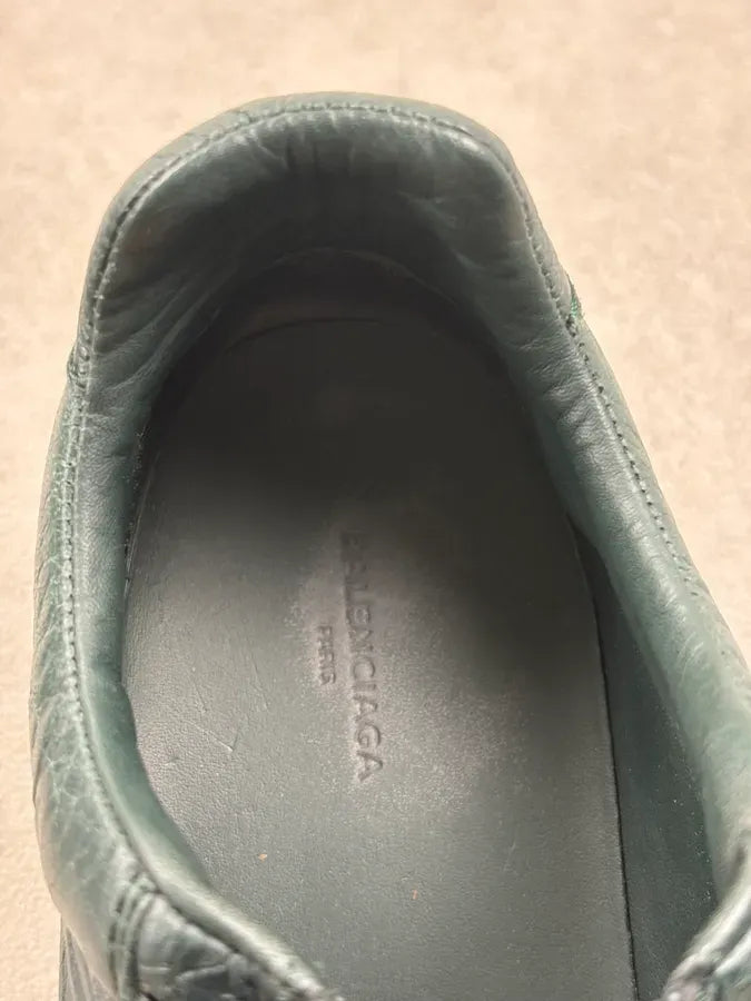 Balenciaga Arena Dark Green Low Leather Sneakers ZoPmKQn 9