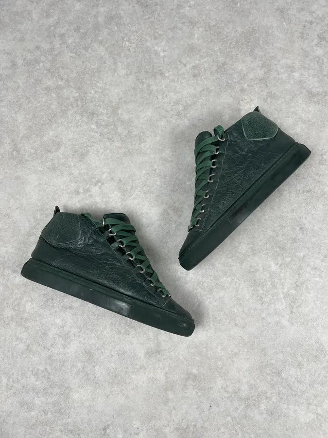 Balenciaga Arena Green High Leather Sneakers DRIAthG 2