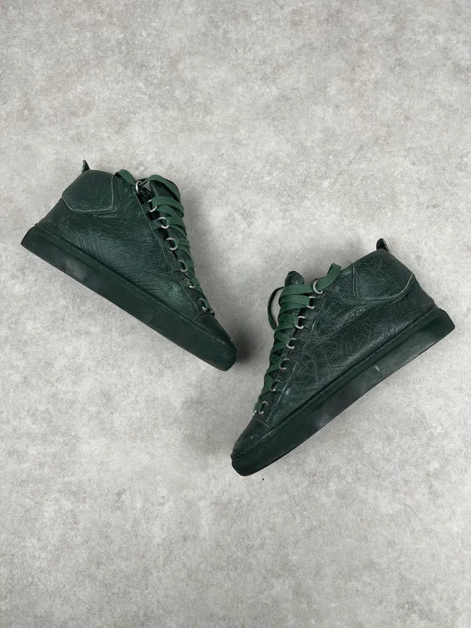 Balenciaga Arena Green High Leather Sneakers DRIAthG 4