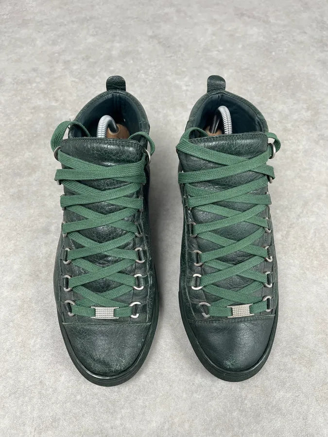 Balenciaga Arena Green High Leather Sneakers DRIAthG 1