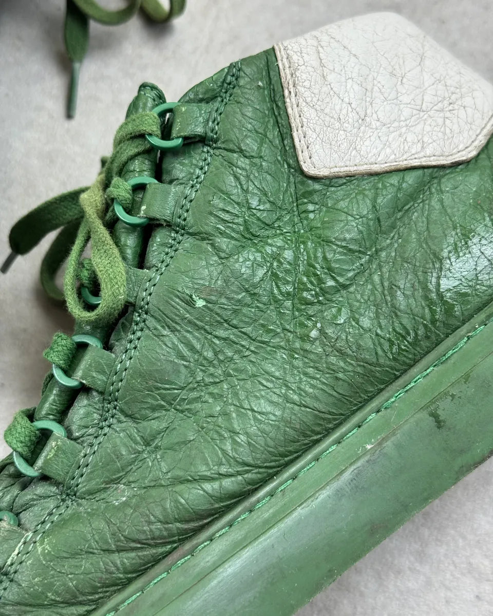 Balenciaga Arena Green Leather High Sneakers MOTCfvB 5