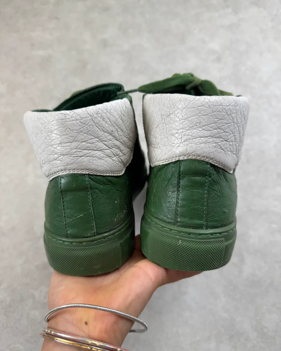Balenciaga Arena Green Leather High Sneakers MOTCfvB 8
