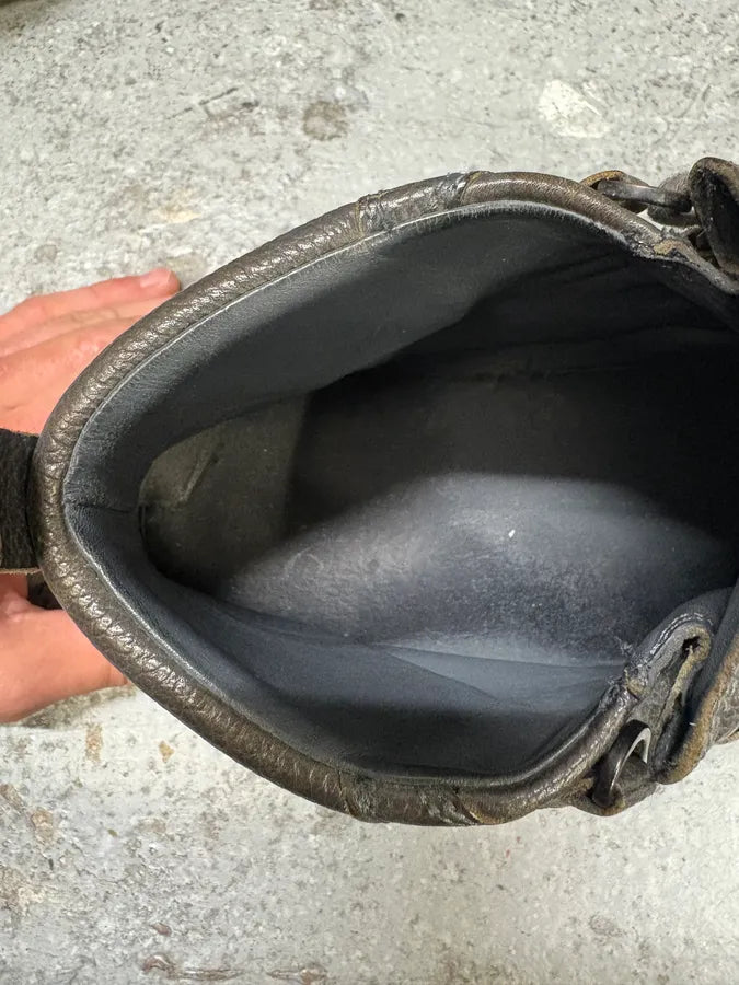 Balenciaga Arena Grey Grained Leather High Sneakers (43.5eu/us9.5) xkNtbdW 9