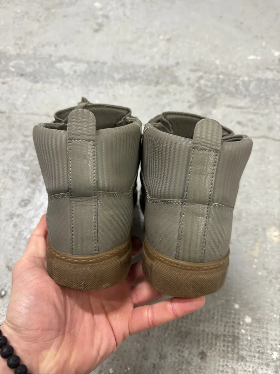 Balenciaga Arena Grey High Leather Gum Sole Shoes (43.5eu/us9.5) fyyTdOm 1