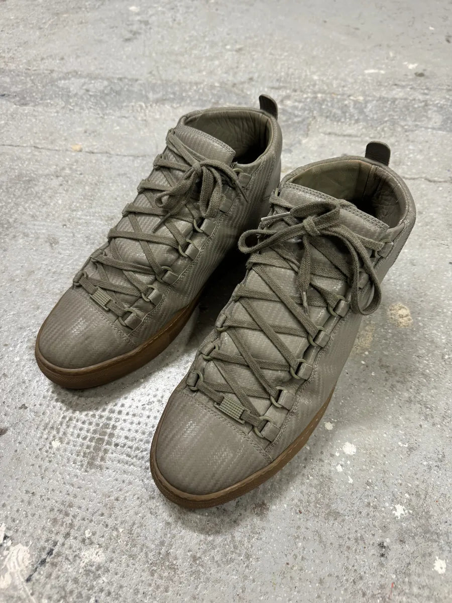 Balenciaga Arena Grey High Leather Gum Sole Shoes (43.5eu/us9.5) fyyTdOm 6