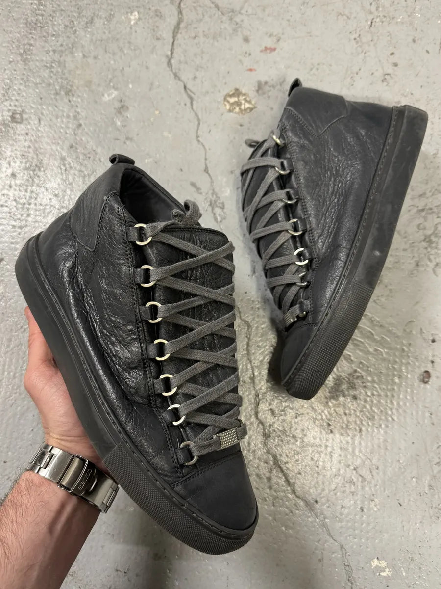 Balenciaga Arena Grey High Leather Shoes (42eu/us8.5) KKvEmWj 0