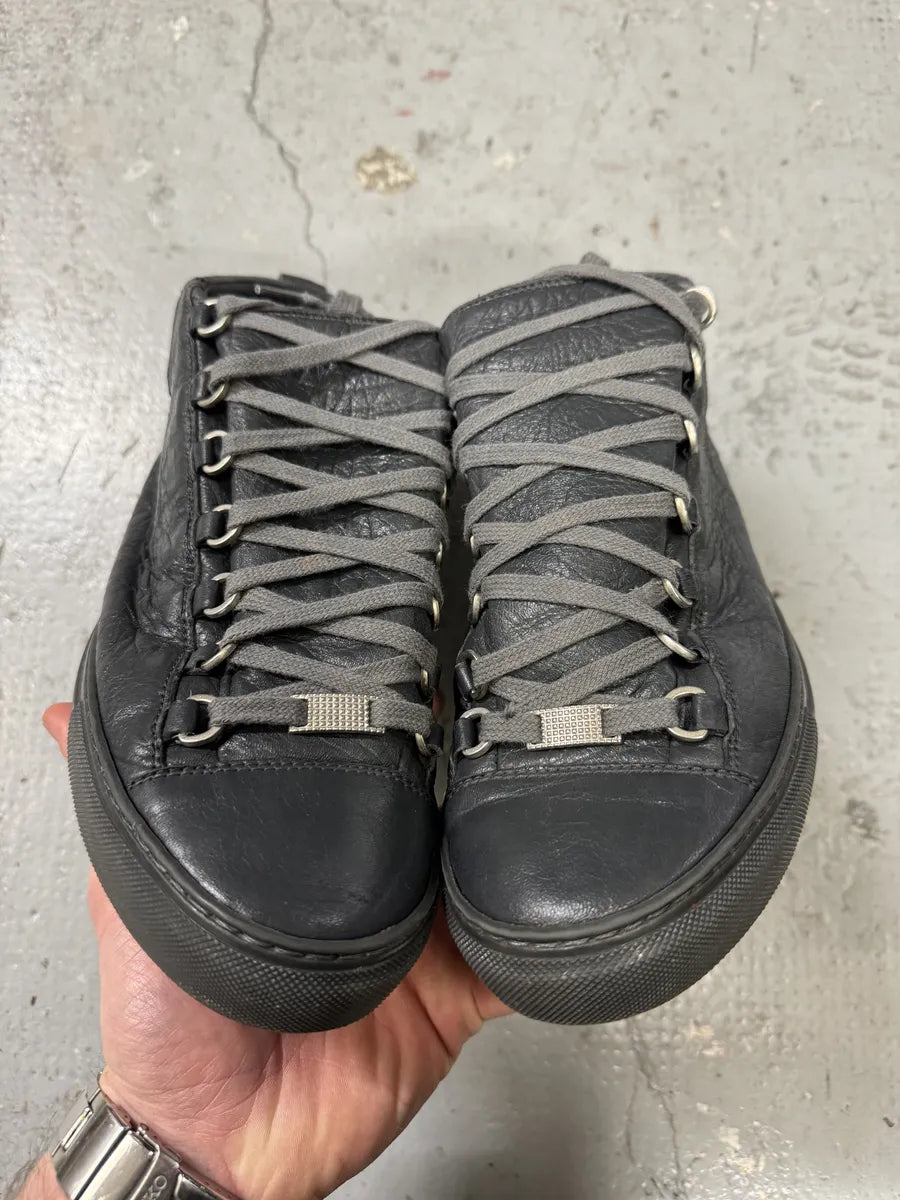 Balenciaga Arena Grey High Leather Shoes (42eu/us8.5) KKvEmWj 1