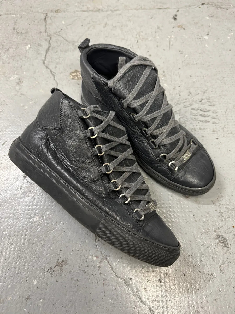 Balenciaga Arena Grey High Leather Shoes (42eu/us8.5) KKvEmWj 3