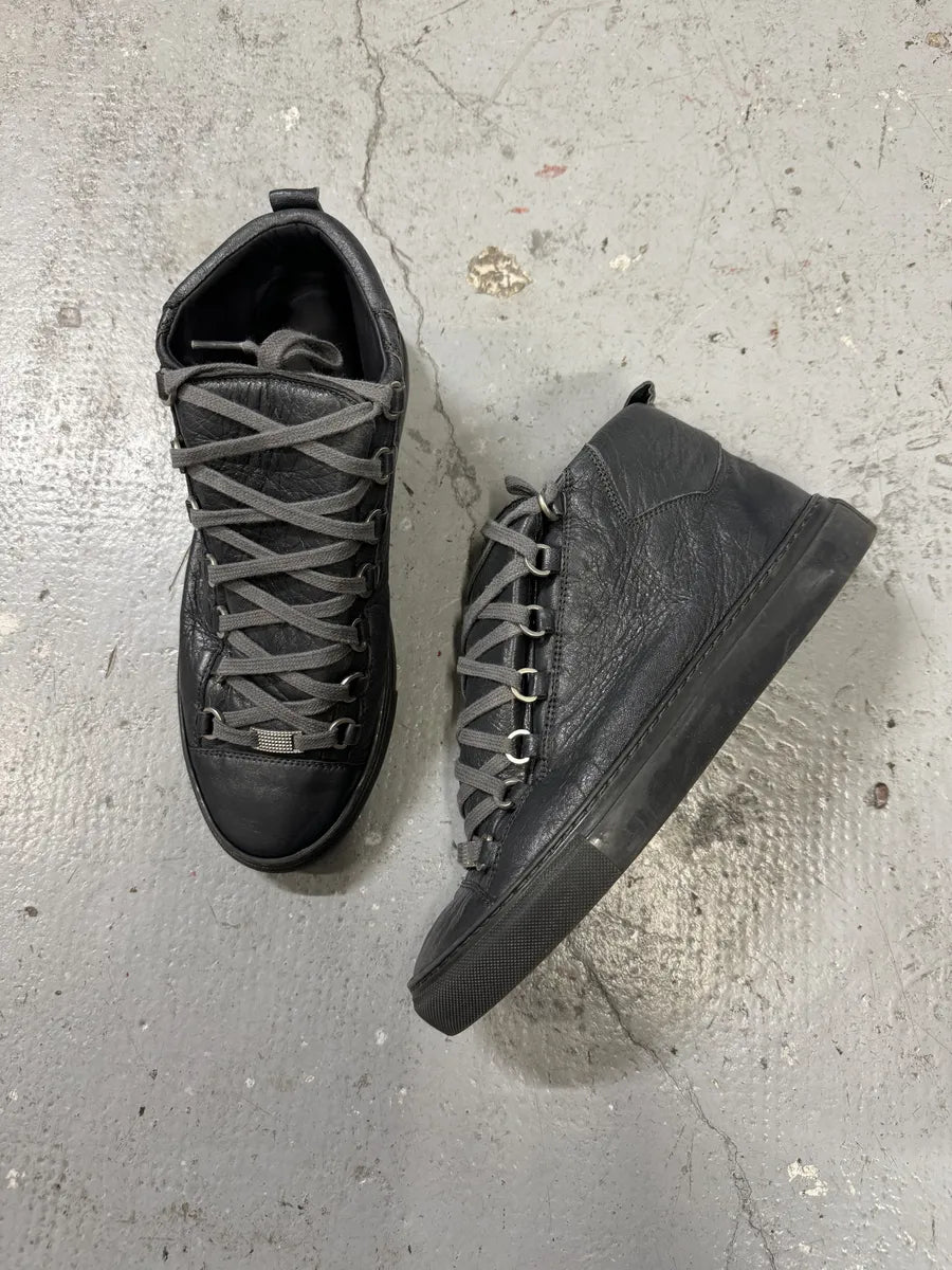 Balenciaga Arena Grey High Leather Shoes (42eu/us8.5) KKvEmWj 4