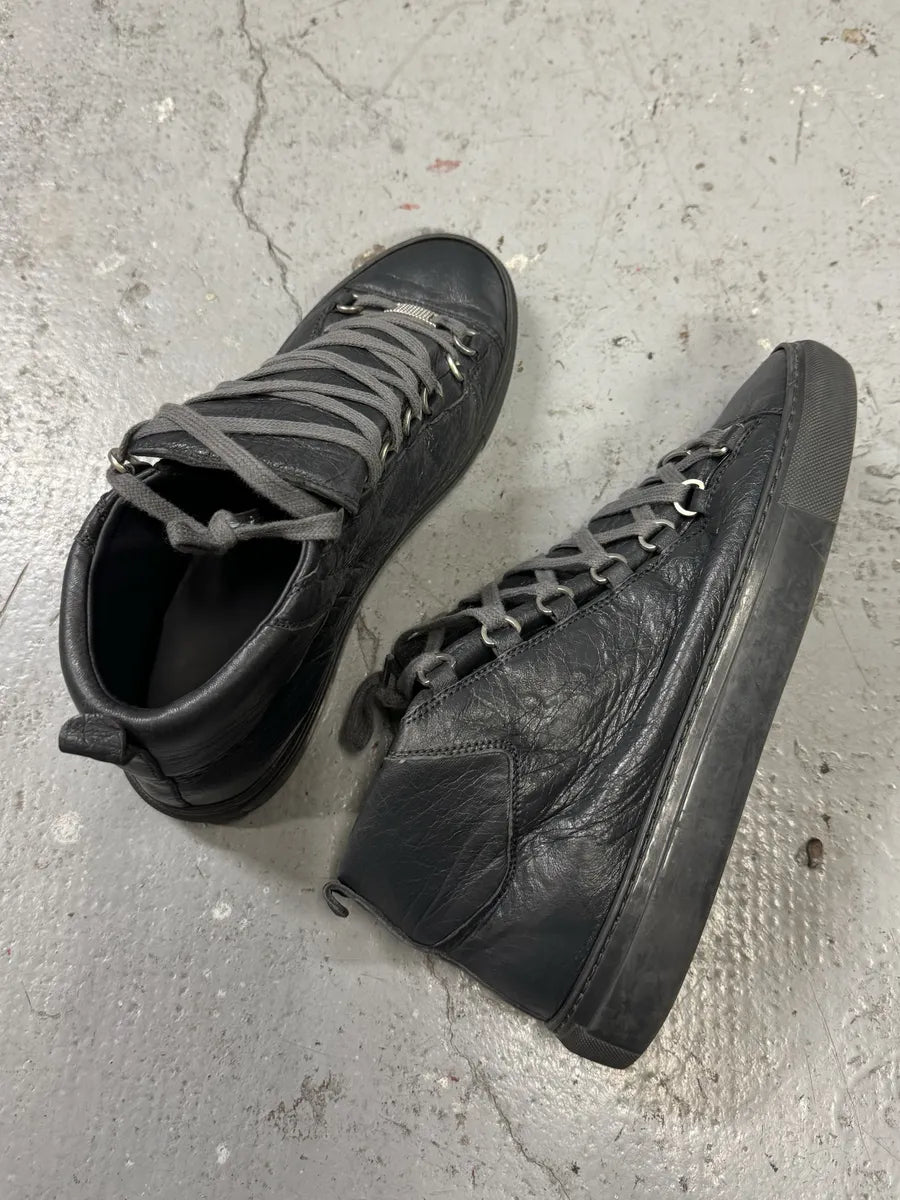 Balenciaga Arena Grey High Leather Shoes (42eu/us8.5) KKvEmWj 7