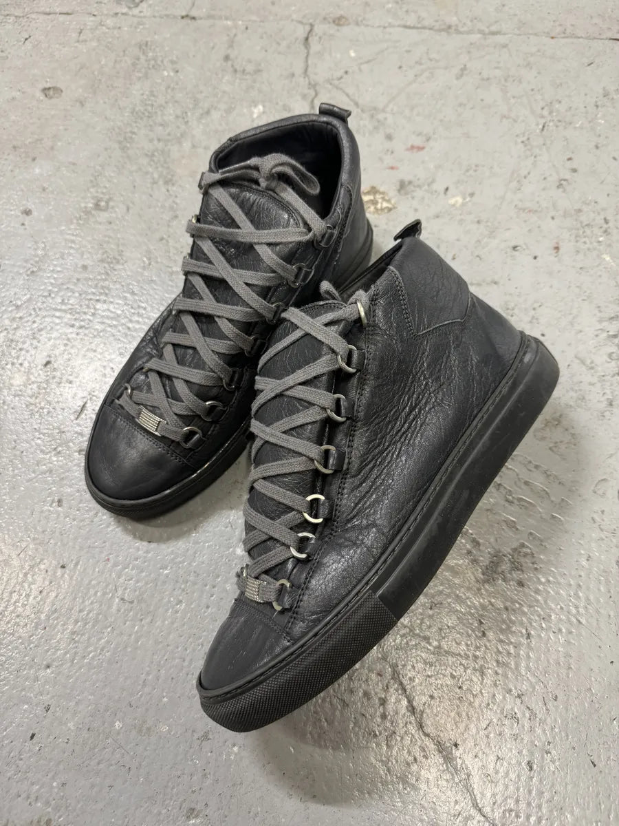 Balenciaga Arena Grey High Leather Shoes (42eu/us8.5) KKvEmWj 9