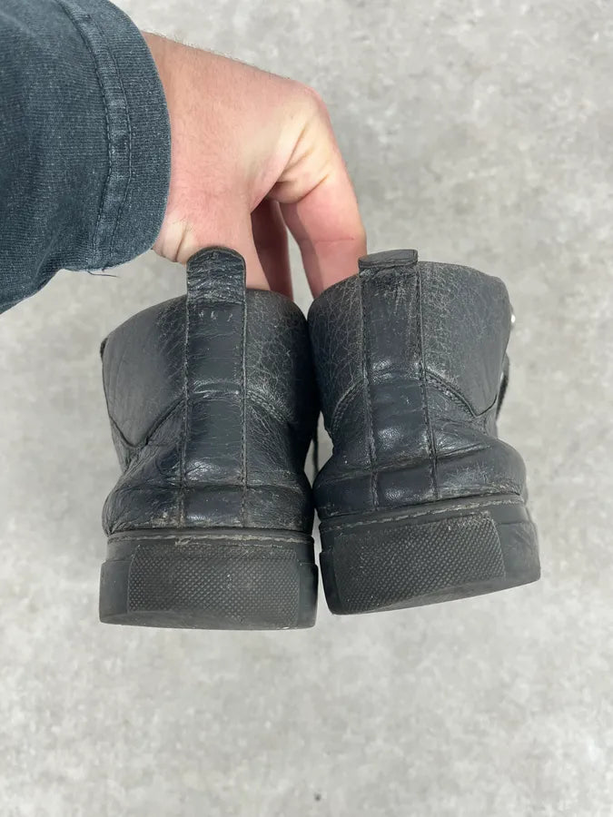 Balenciaga Arena Grey High Leather Sneakers  qFPREyS 5
