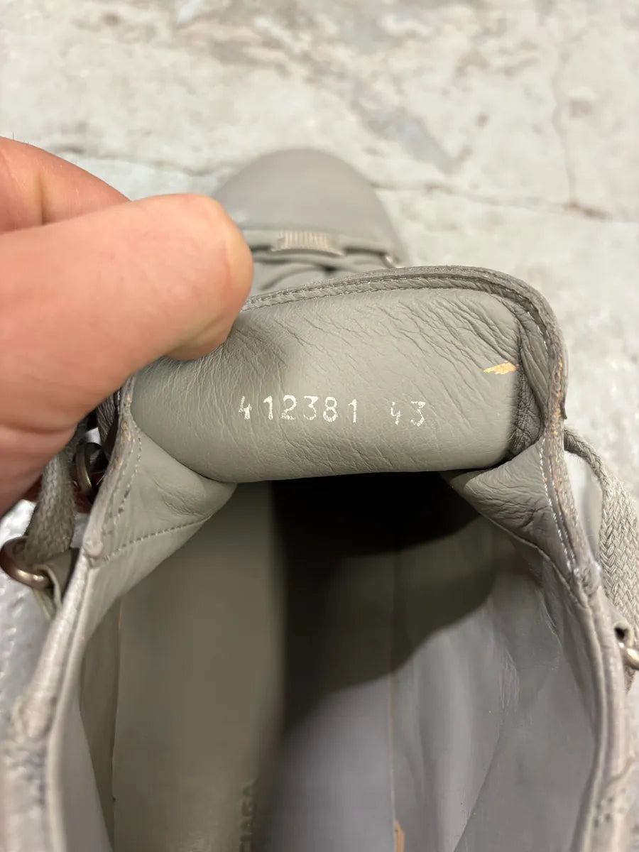 Balenciaga Arena Grey High Leather Sneakers TWlCtJz 7