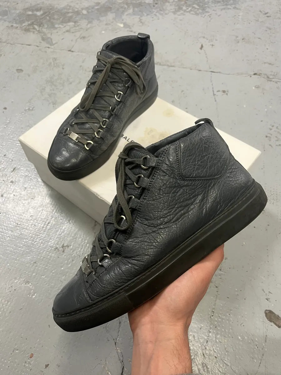 Balenciaga Arena Grey High Sneakers YpzFzeJ 0
