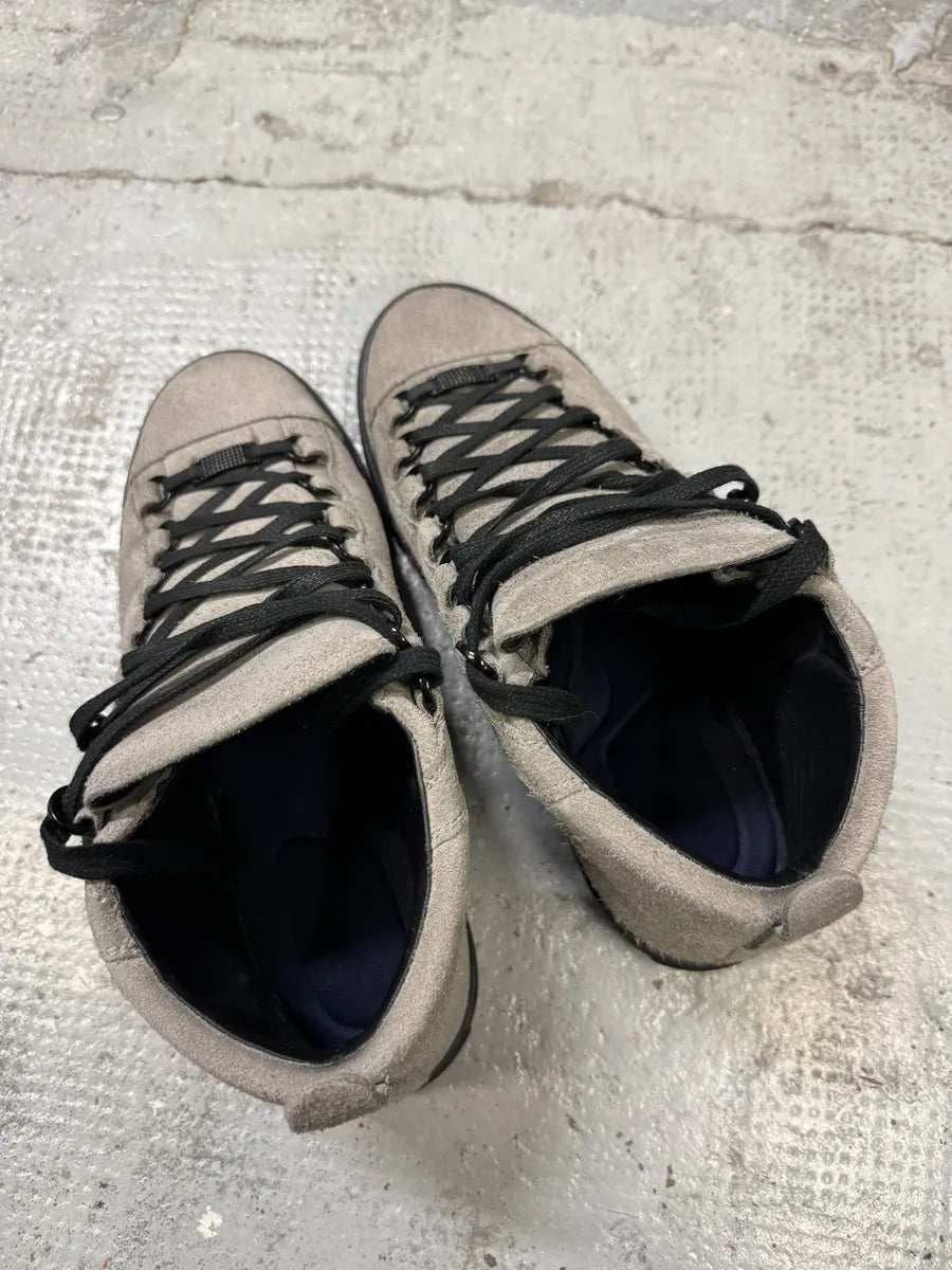 Balenciaga Arena Grey High Suede Leather Sneakers KFJQEpm 5