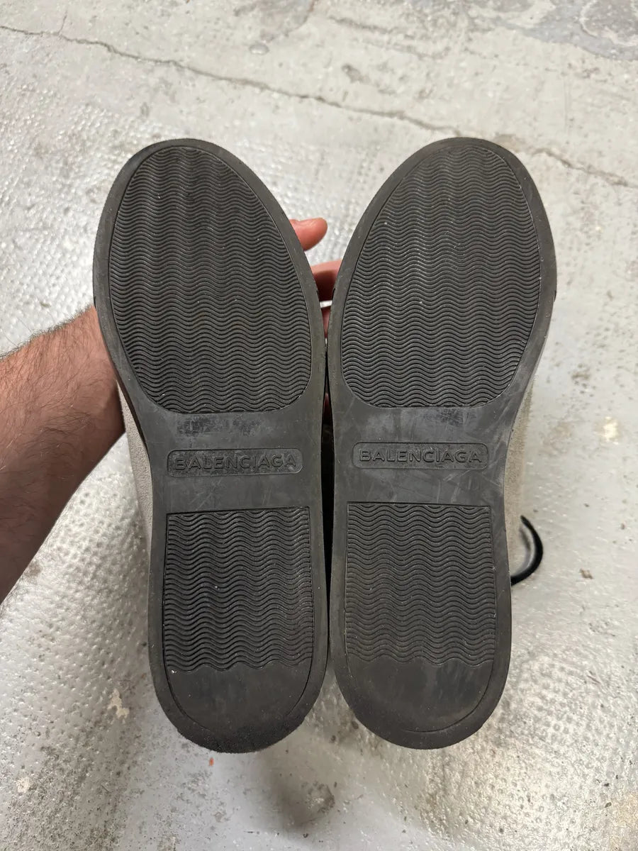 Balenciaga Arena Grey High Suede Leather Sneakers KFJQEpm 8