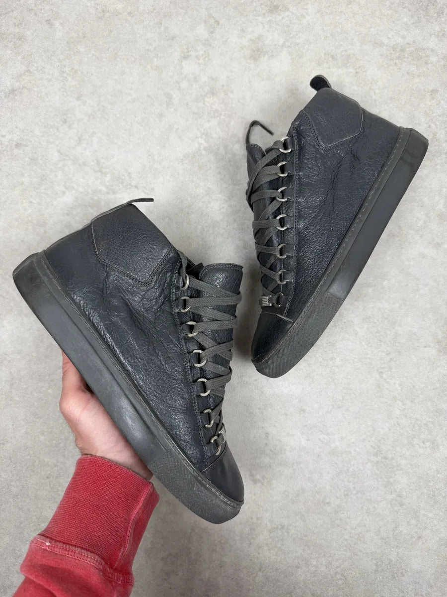 Balenciaga Arena Grey Leather High Sneakers PakMSzM 0