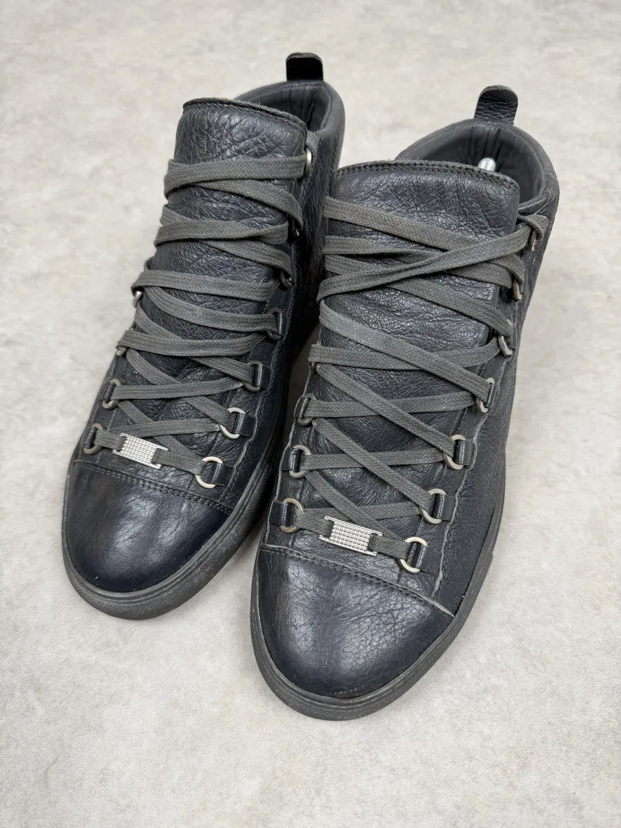 Balenciaga Arena Grey Leather High Sneakers PakMSzM 1