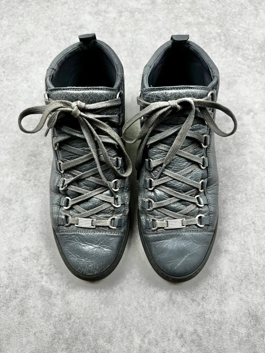 Balenciaga Arena Grey Leather High Sneakers PakMSzM 1