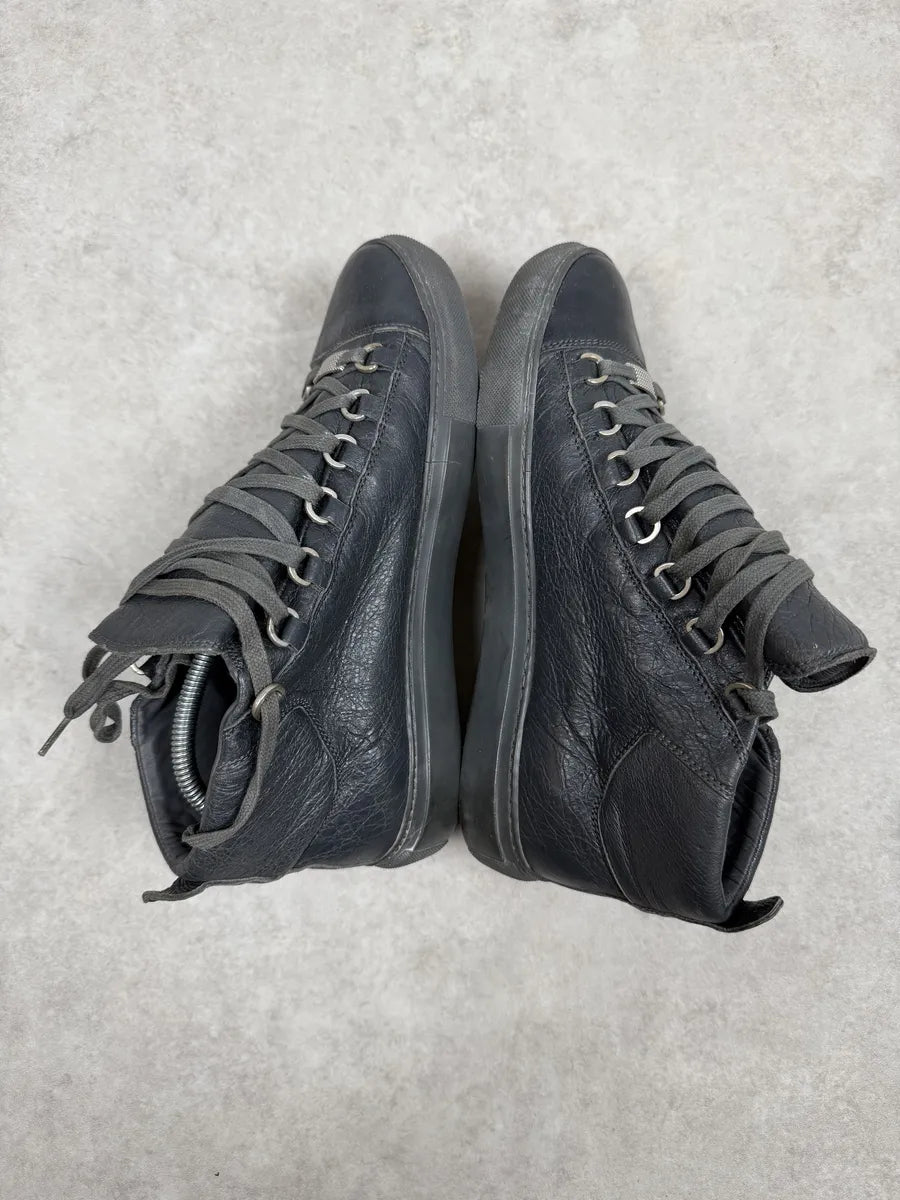 Balenciaga Arena Grey Leather High Sneakers PakMSzM 2