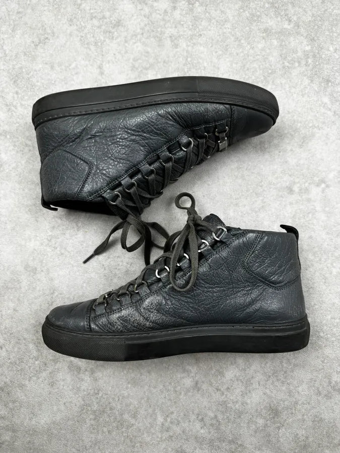 Balenciaga Arena Grey Leather High Sneakers PakMSzM 2