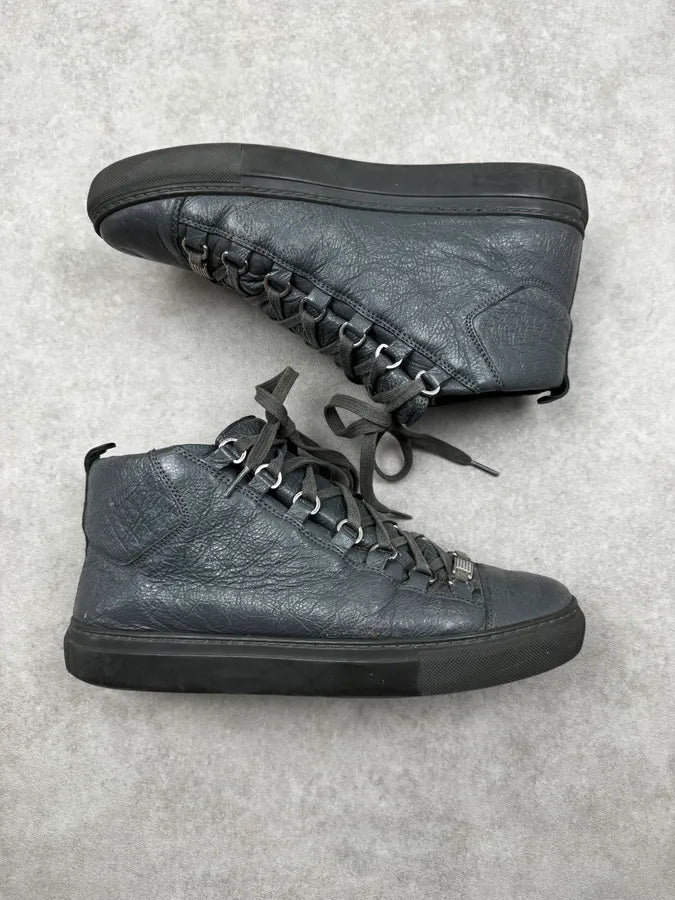 Balenciaga Arena Grey Leather High Sneakers PakMSzM 3