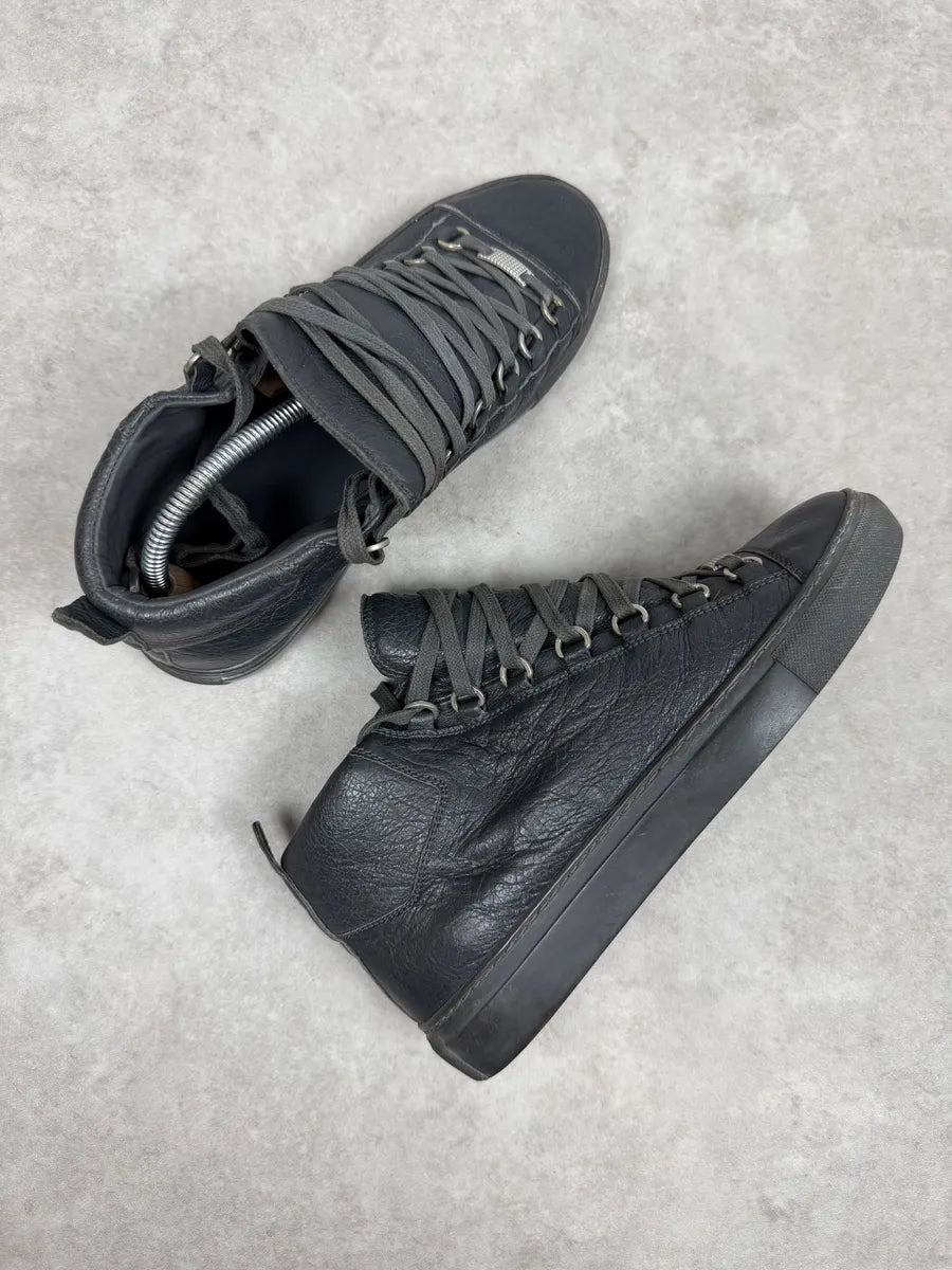 Balenciaga Arena Grey Leather High Sneakers PakMSzM 3