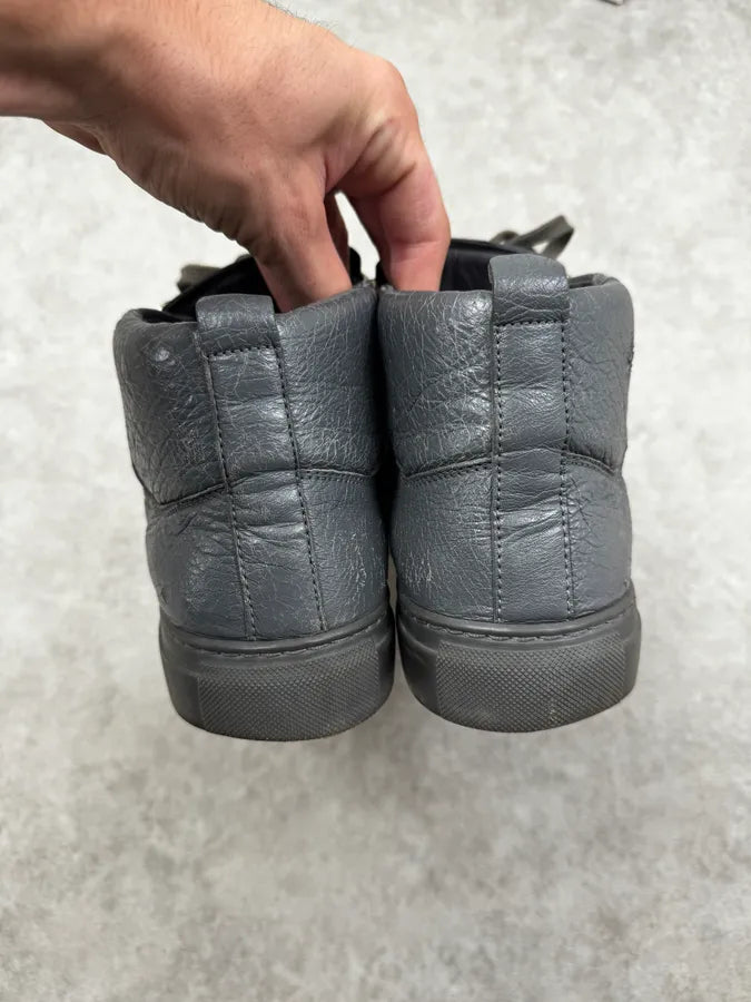 Balenciaga Arena Grey Leather High Sneakers PakMSzM 5