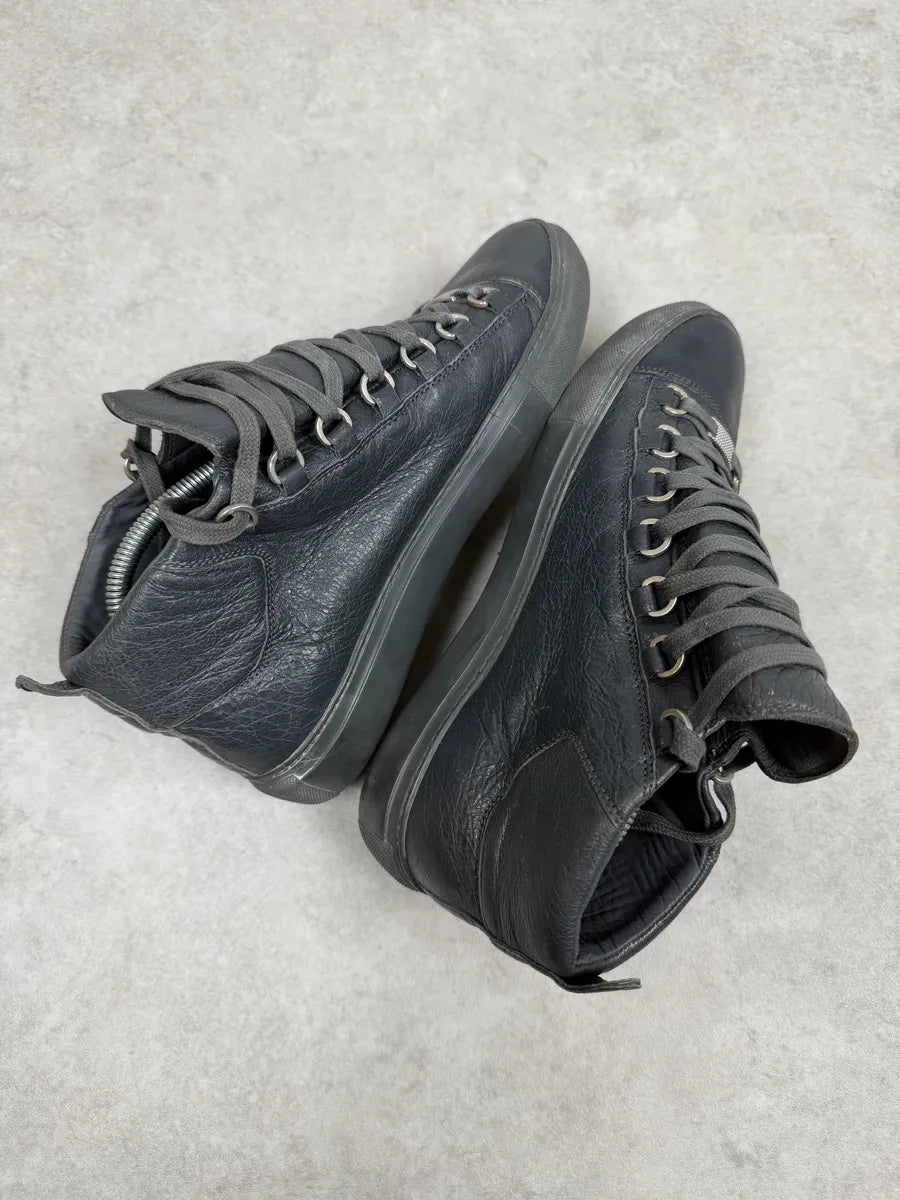 Balenciaga Arena Grey Leather High Sneakers PakMSzM 5