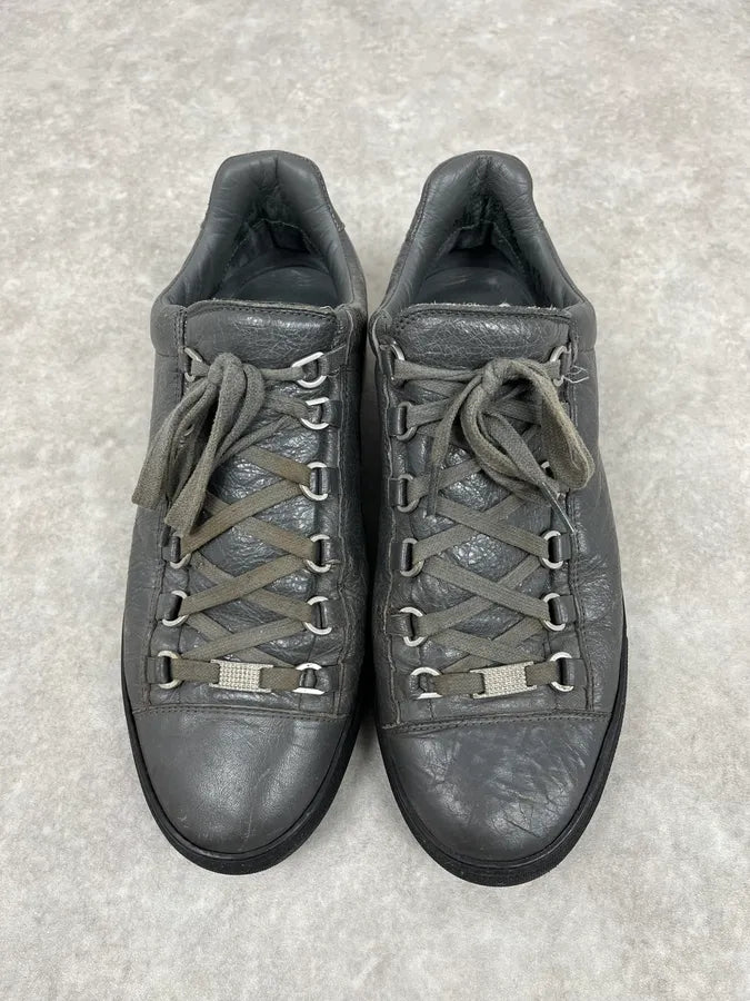 Balenciaga Arena Grey Low Leather Sneakers aPpstiB 1