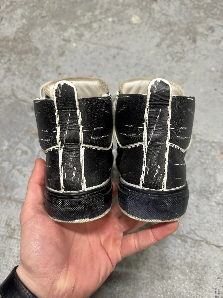 Balenciaga Arena High Black & White Leather Shoes (41.5eu/us8) 1