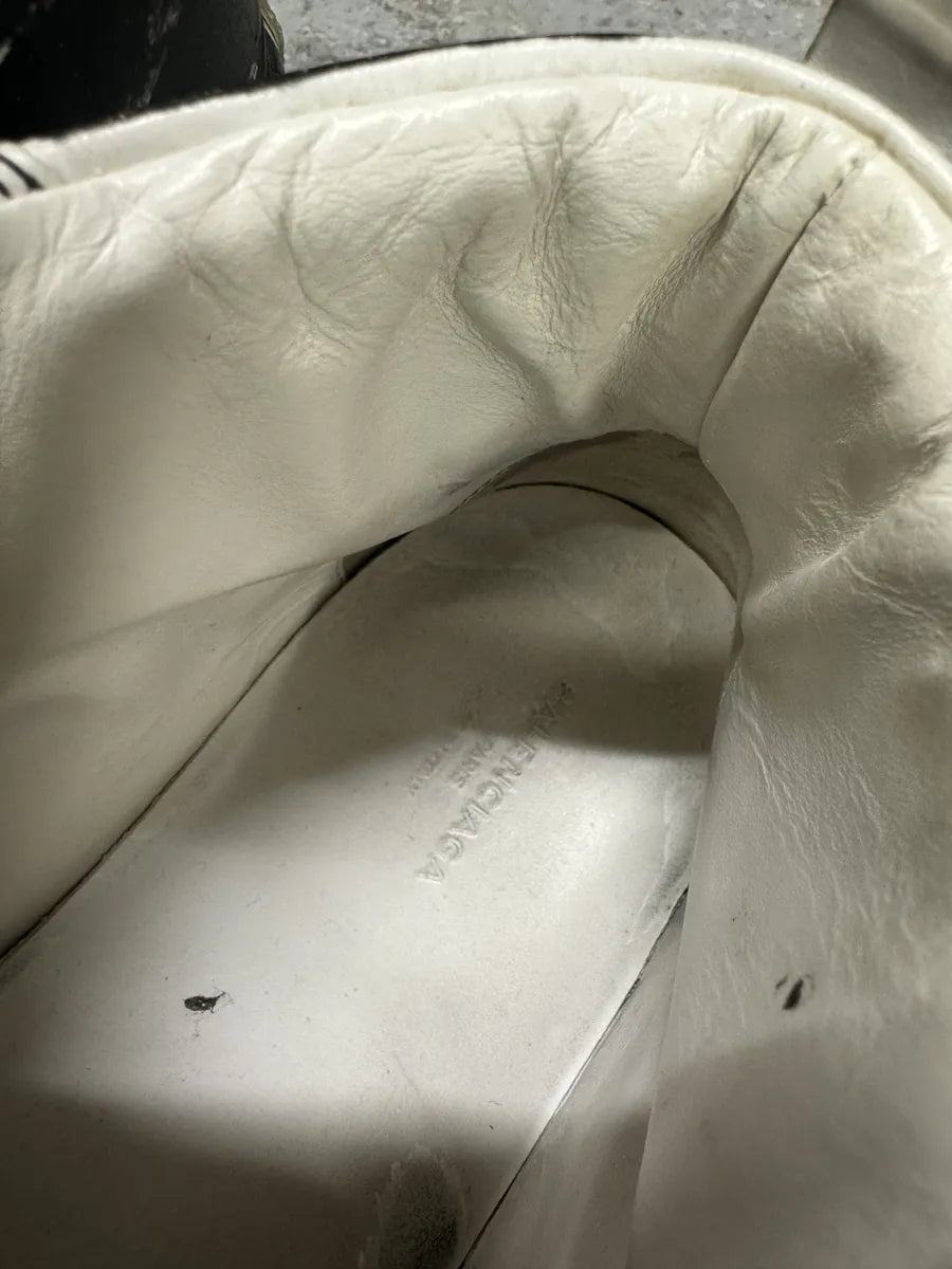 Balenciaga Arena High Black & White Leather Shoes (41.5eu/us8) 6