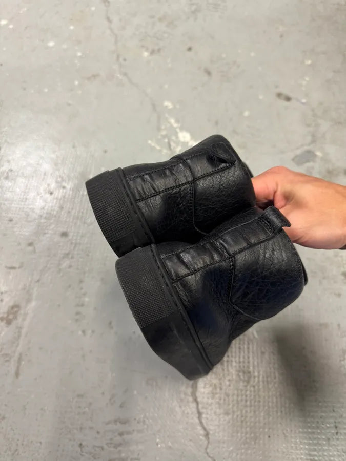 Balenciaga Arena High Black Cracked Leather Sneakers (42eu/us8.5) 4