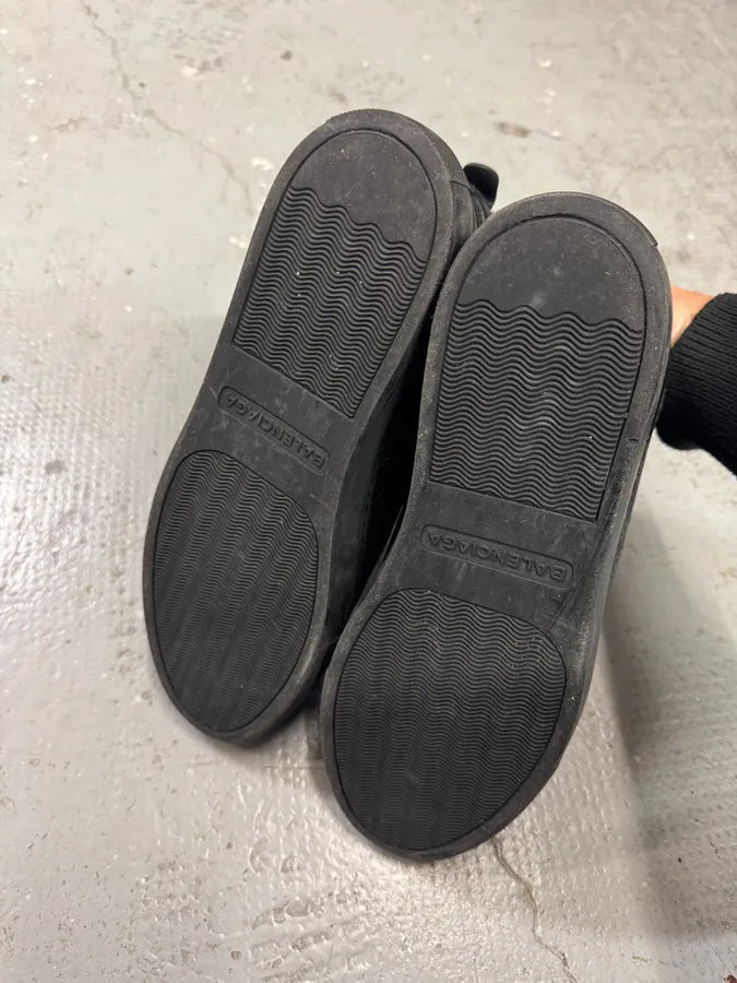Balenciaga Arena High Black Cracked Leather Sneakers (42eu/us8.5) 5